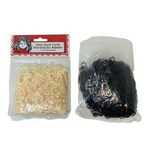 Curly Doll Hair Craft Black and Blonde